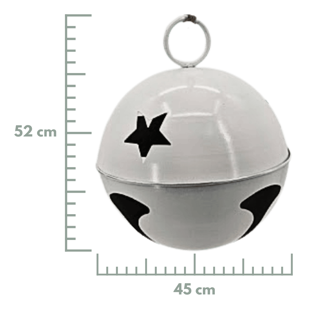 Cascabel metalico blanco