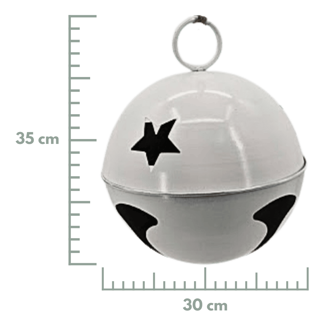 Cascabel metalico blanco
