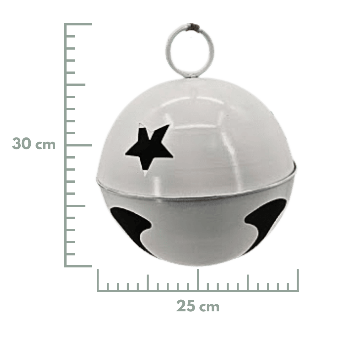 Cascabel metalico blanco