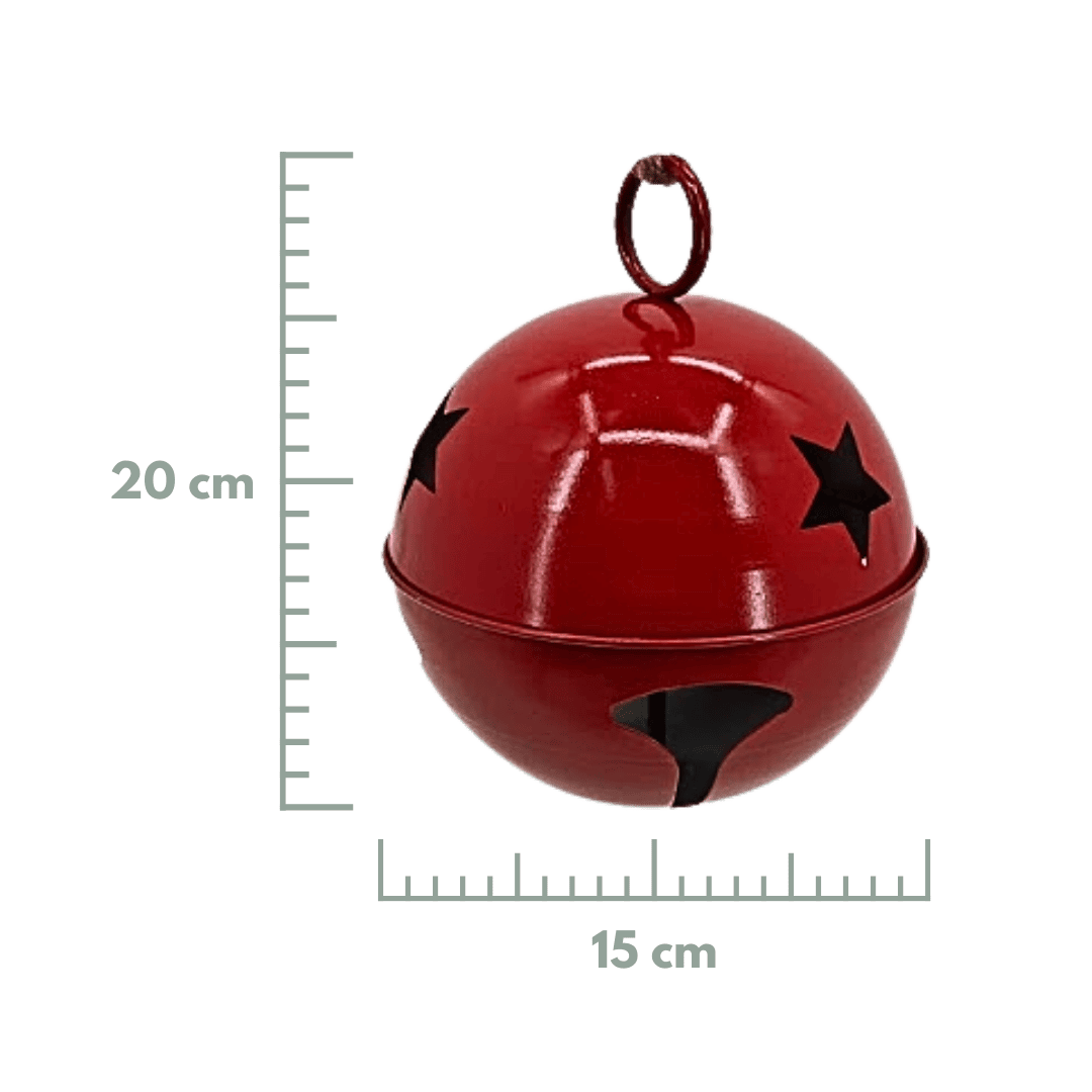 Cascabel metalico rojo