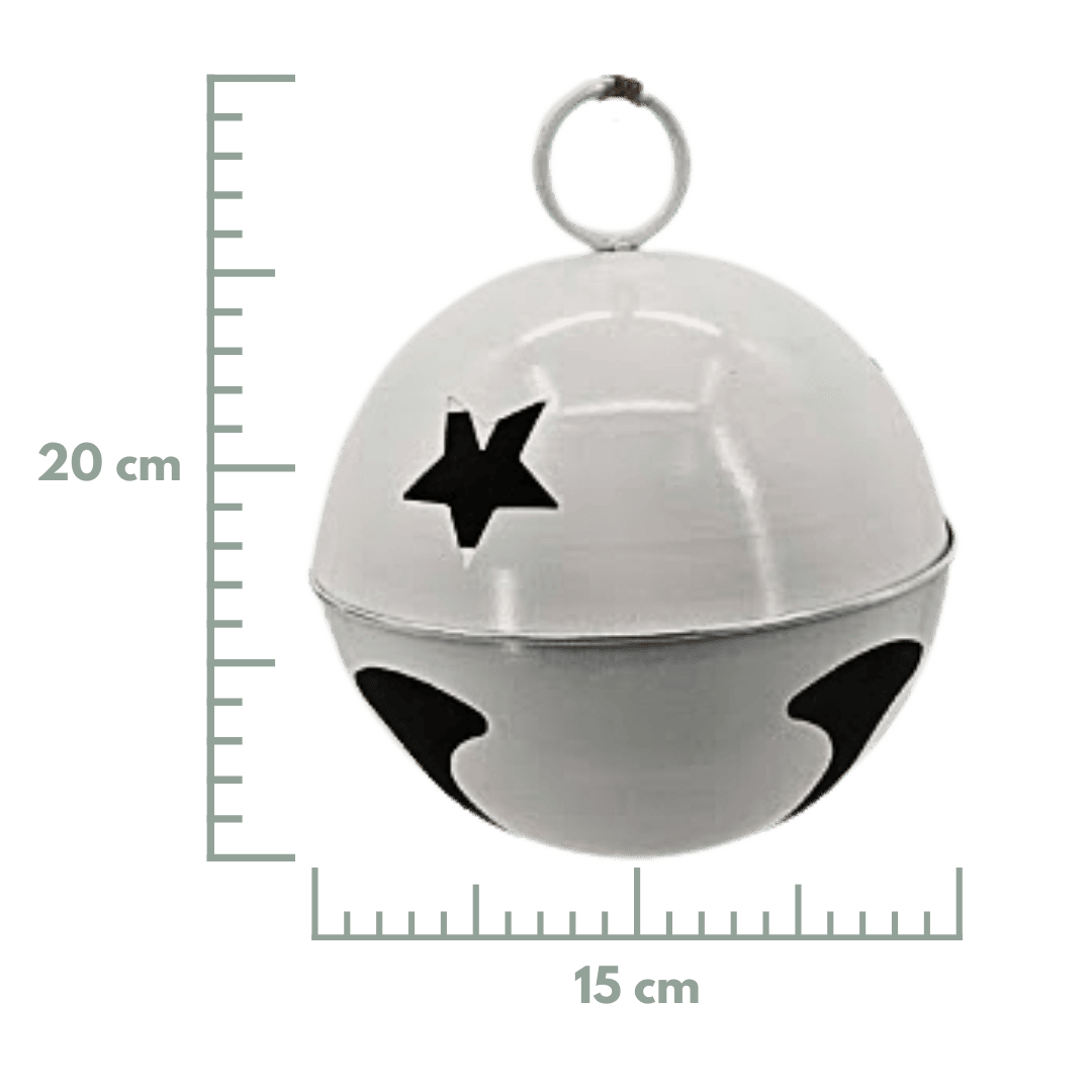 Cascabel metalico blanco