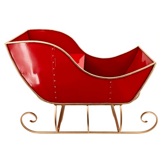 (BFF0013R) Mega trineo metalico decorativo 90 cm x 40 cm