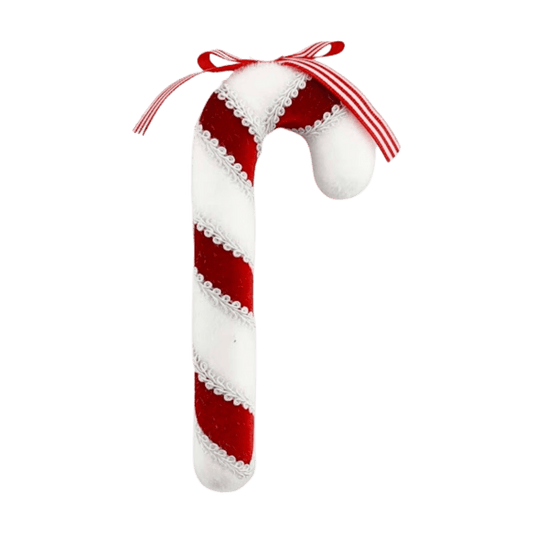 (BG01101RW) BASTON CANDY CANE 34X12CM ROJO/BLANCO