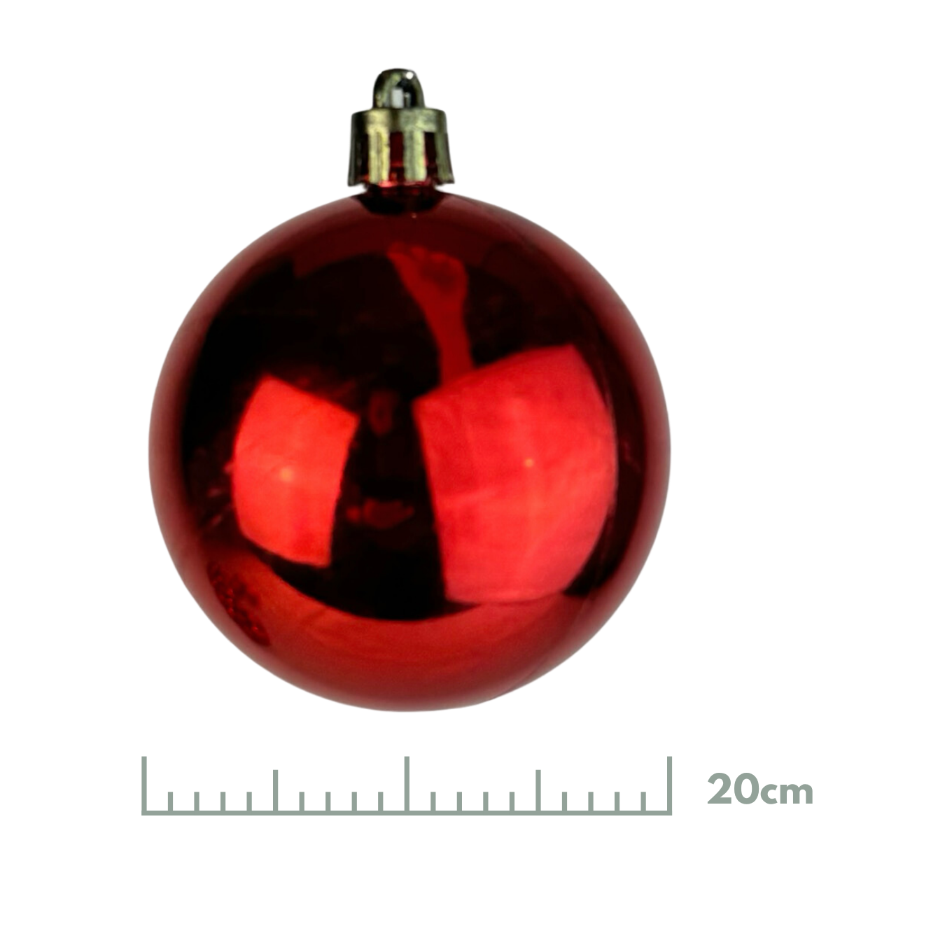 Esfera metalica roja, medidas 15 cm/20 cm/25 cm/30 cm