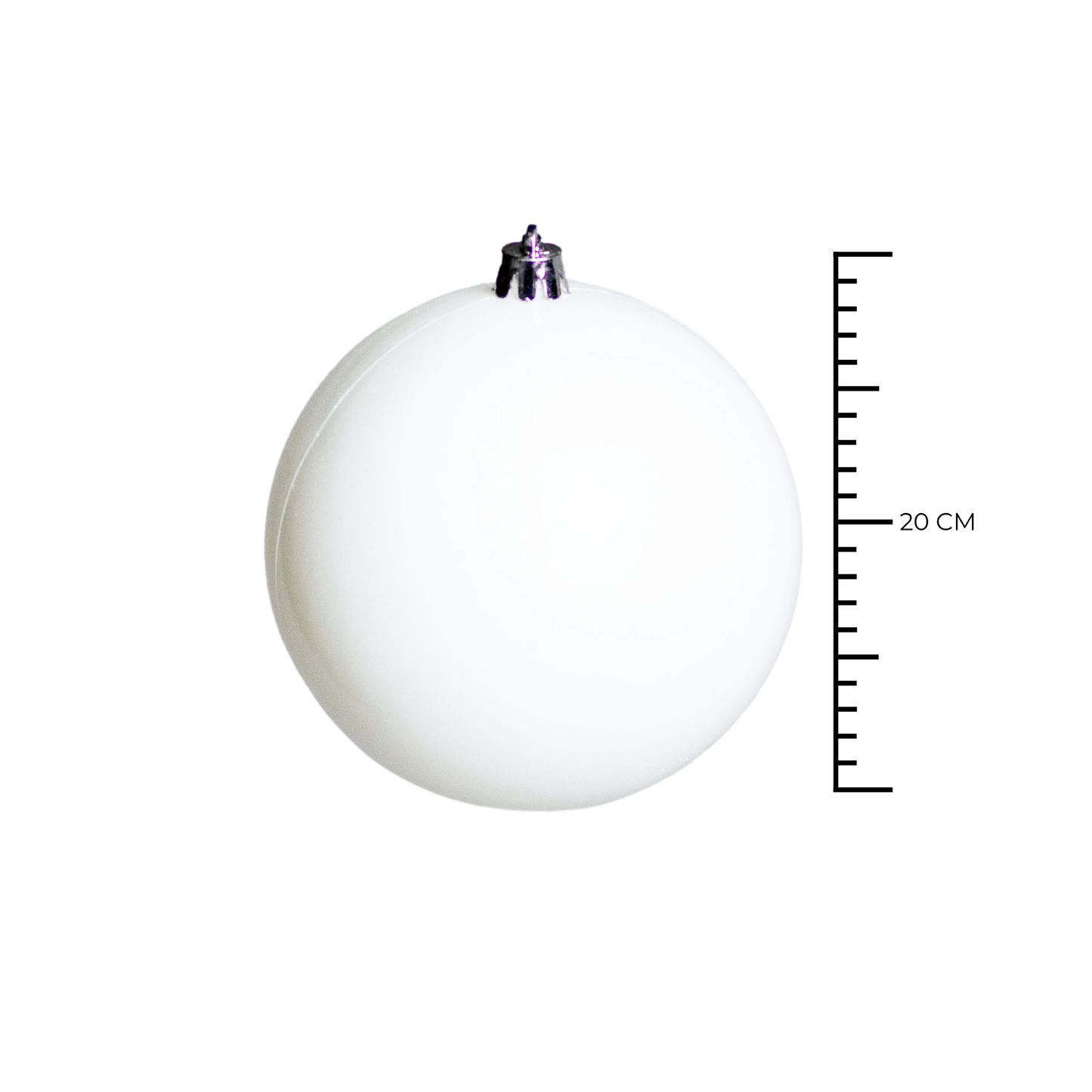 (BHK01041W) Esfera Metalica 20 Cm Blanco