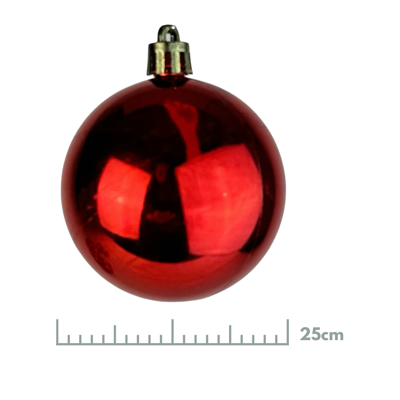 Esfera metalica roja, medidas 15 cm/20 cm/25 cm/30 cm