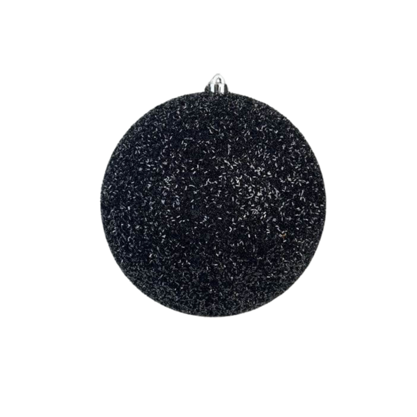 Esfera tinsel negro, 20 cm/25 cm