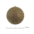 Esfera Tinsel Champaña, Medidas 20 cm/25 cm