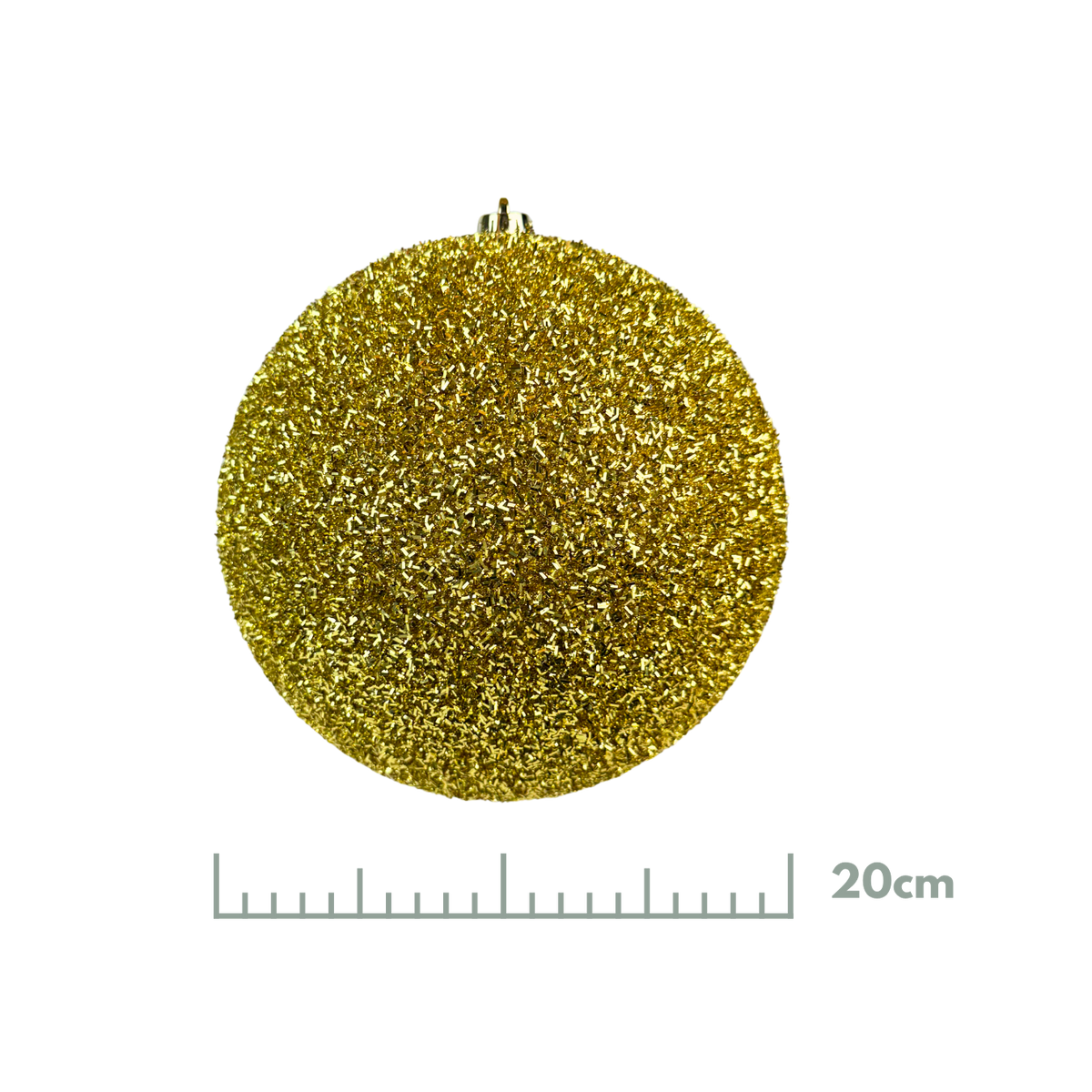 Esfera Tinsel Oro, Medidas 20 cm/25 cm