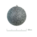 Esfera Tinsel Plata, Medidas 20 cm/25 cm