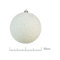 Esfera Tinsel Blanco, Medidas 15cm / 20 cm/25 cm