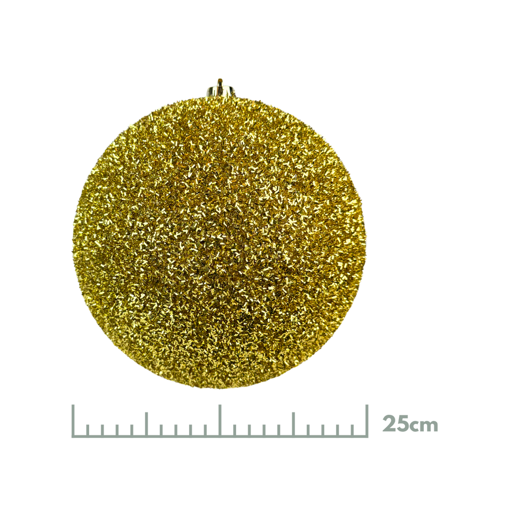 Esfera Tinsel Oro, Medidas 20 cm/25 cm