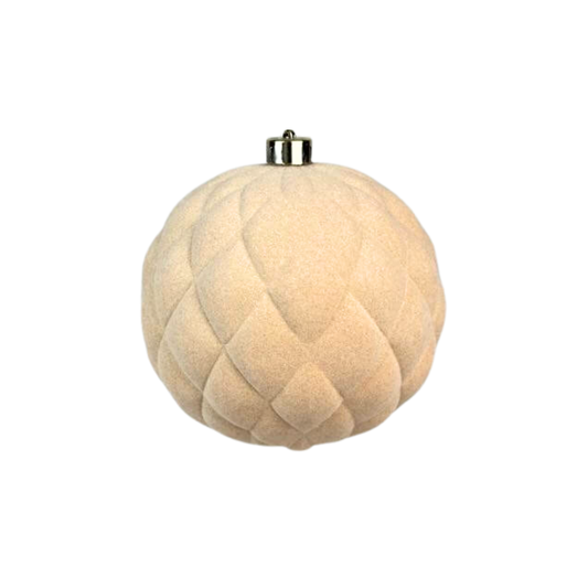 (BHK01222CH) Esfera terciopelo 15 cm champaña