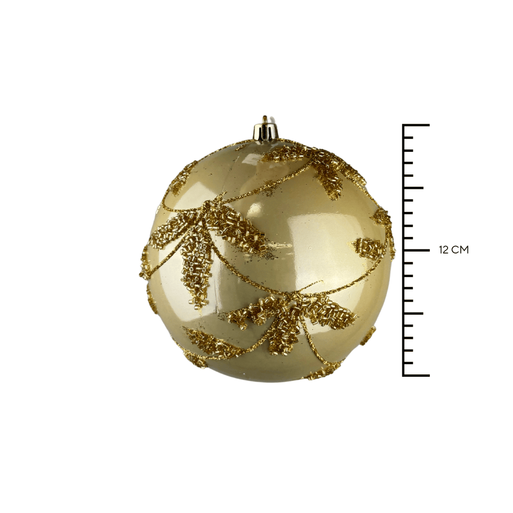 Esfera Perlada Con Chaquira 12Cm Champ