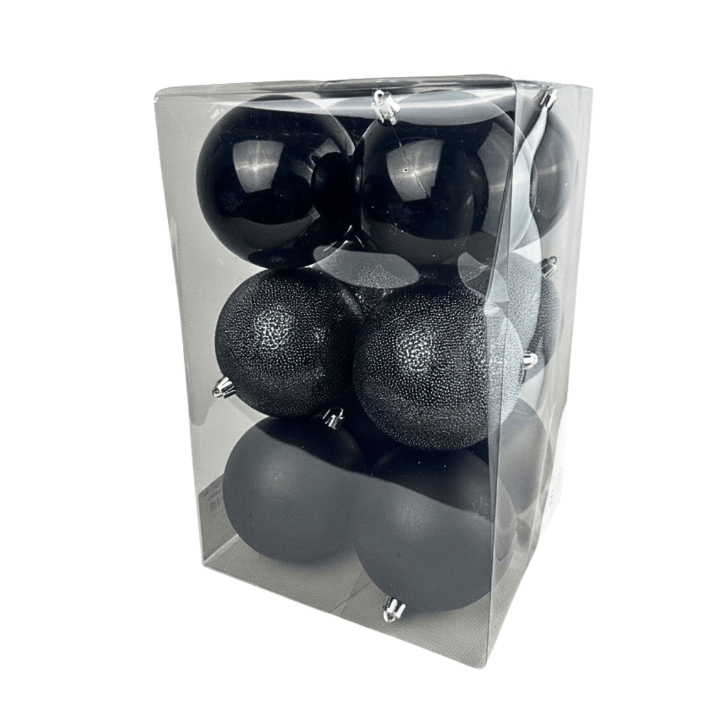 Paquete de Esferas Mixtas 10Cm 12Pz negro