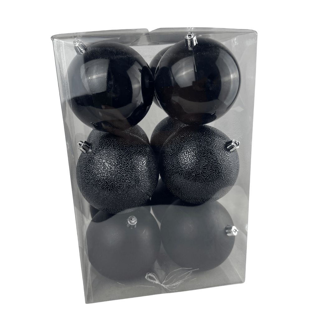 Paquete de Esferas Mixtas 10Cm 12Pz negro