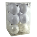 Paquete de Esferas Mixtas 10Cm 12Pz blanco