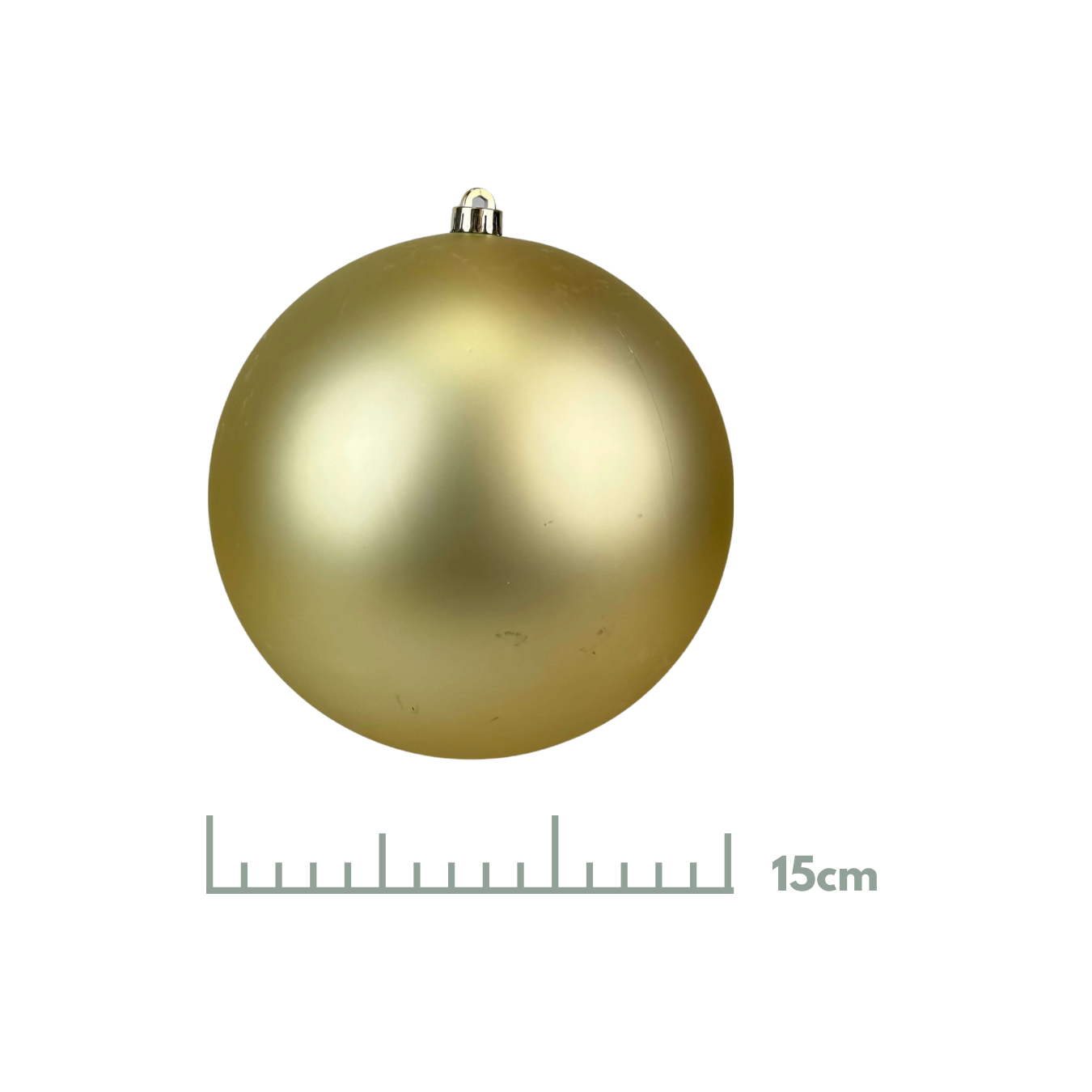 Esfera mate oro, medidas 15 cm/20 cm/25 cm/30 cm