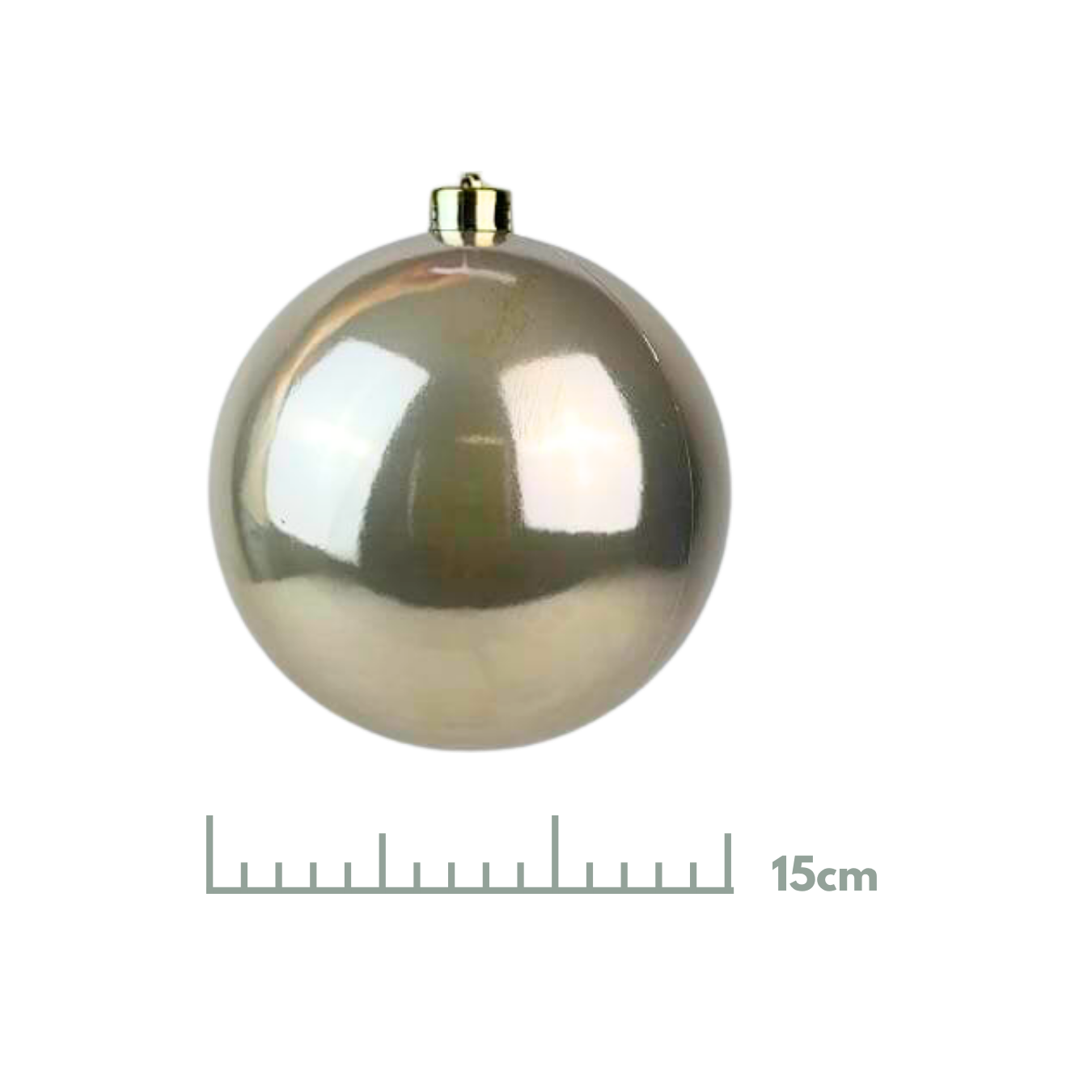 Esfera perlada champagna, medidas 15 cm/20 cm/25 cm