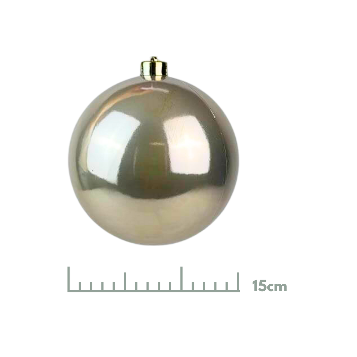 Esfera Perlada Champagna, Medidas 15 cm/20 cm/25 cm