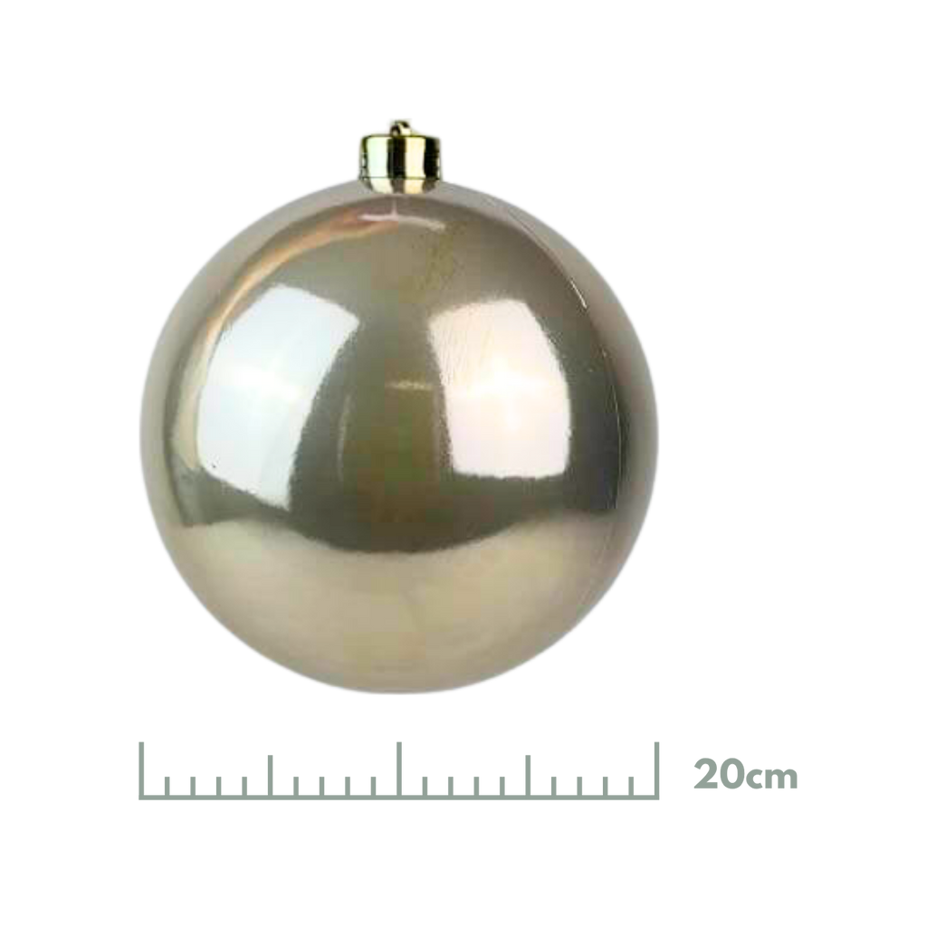 Esfera Perlada Champagna, Medidas 15 cm/20 cm/25 cm
