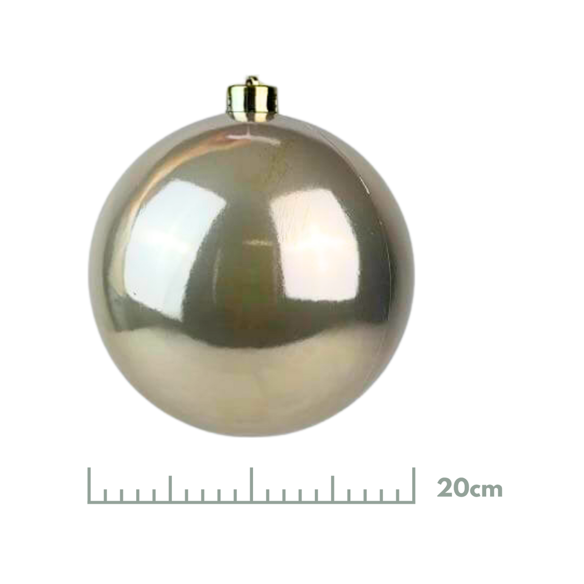 Esfera Perlada Champagna, Medidas 15 cm/20 cm/25 cm