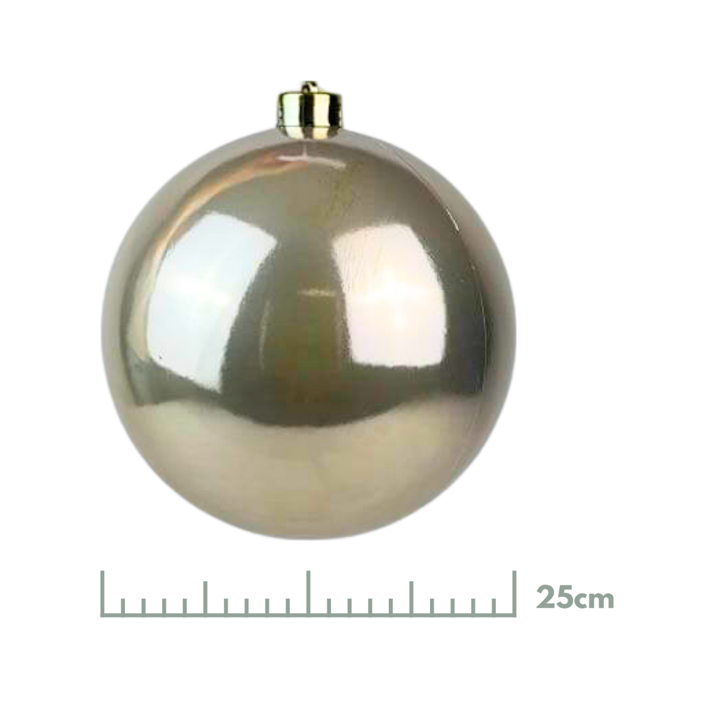 Esfera Perlada Champagna, Medidas 15 cm/20 cm/25 cm