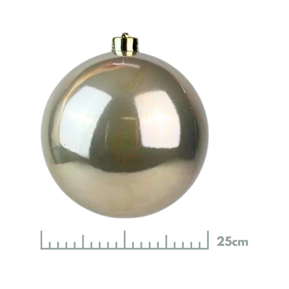 Esfera Perlada Champagna, Medidas 15 cm/20 cm/25 cm