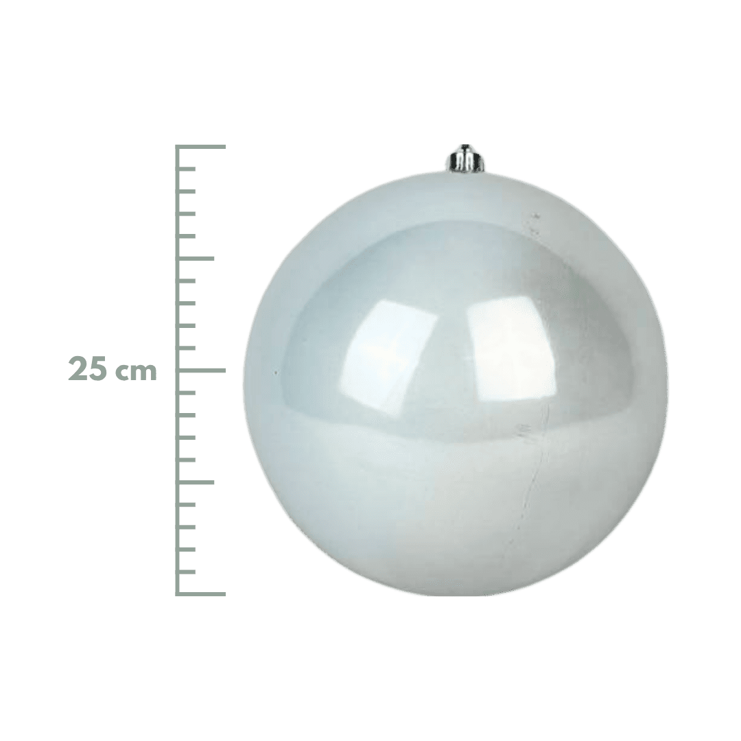 Esfera perlada plata 25 cm/30 cm