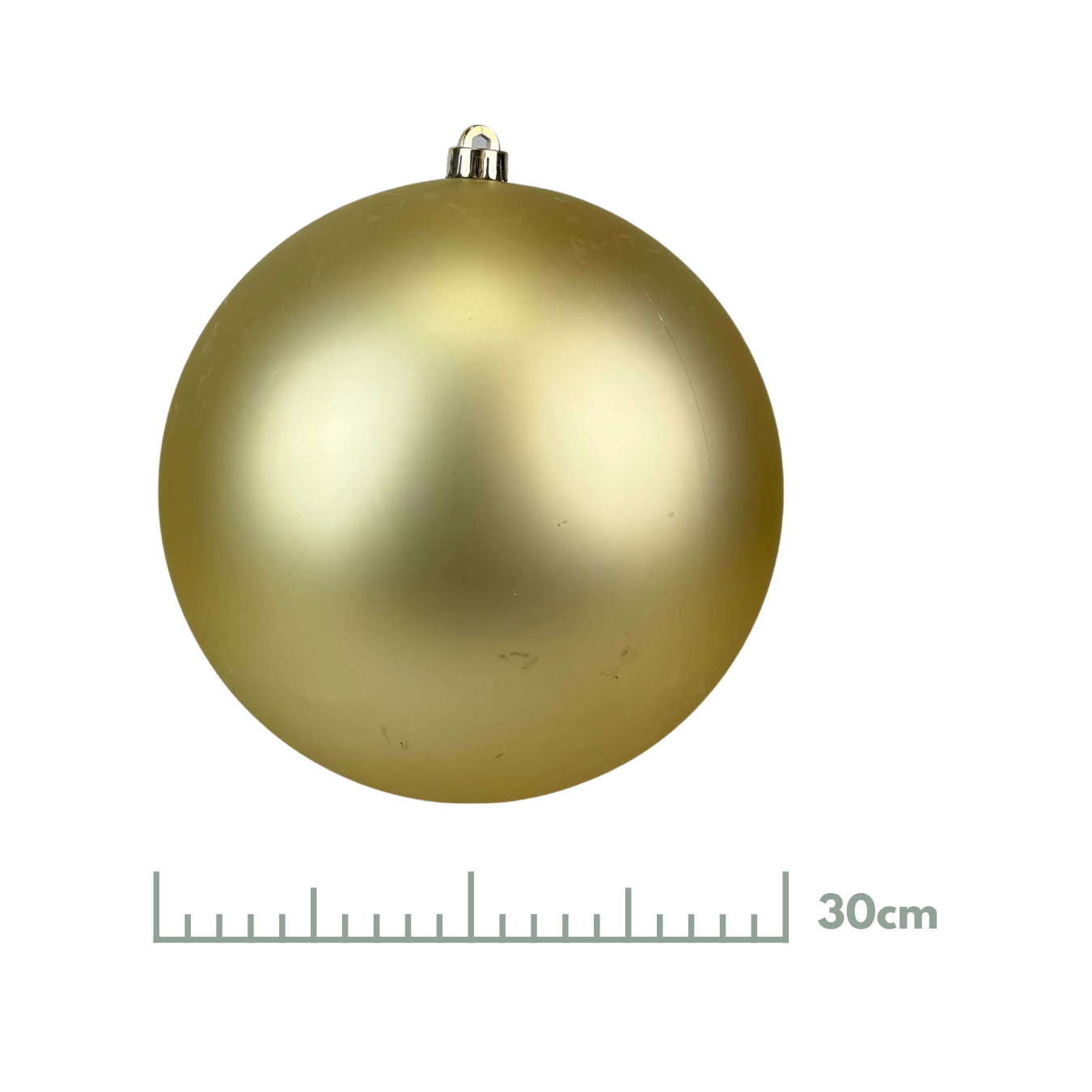 Esfera mate oro, medidas 15 cm/20 cm/25 cm/30 cm