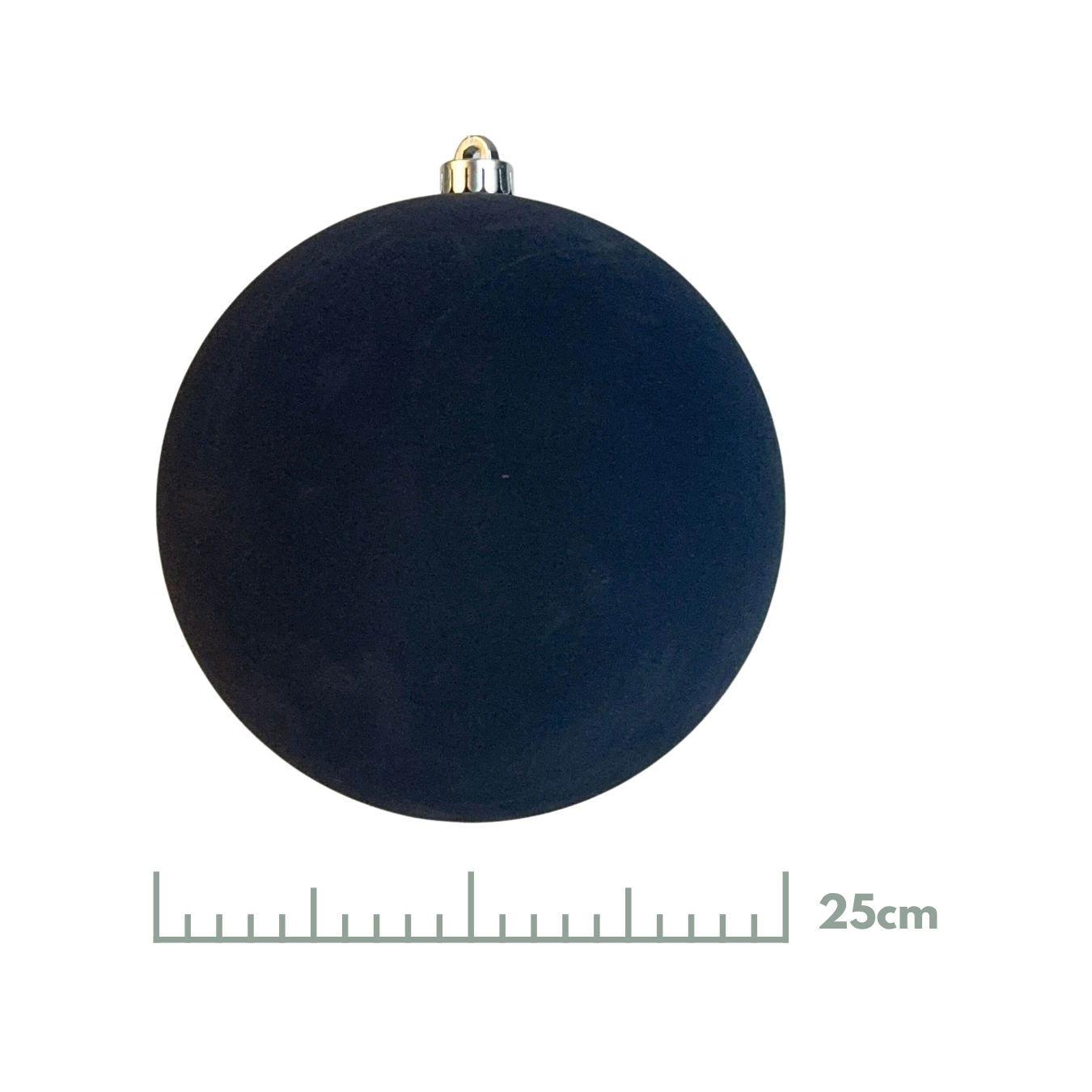 Esfera terciopelo negro, medidas 15 cm/20 cm/25 cm/30 cm