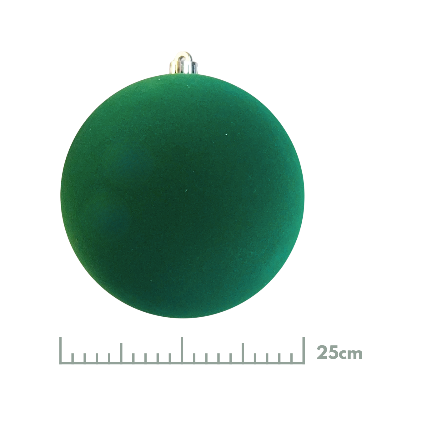 Esfera terciopelo verde, medidas 15 cm/20 cm/25 cm/30 cm