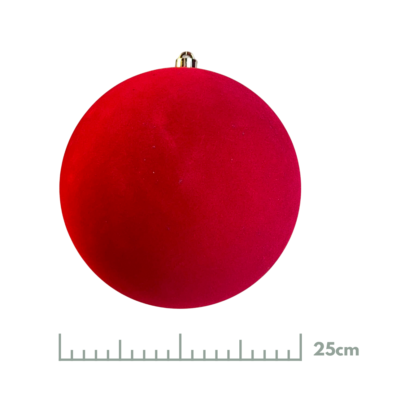 Esfera terciopelo rojo, medidas 25 cm/30 cm