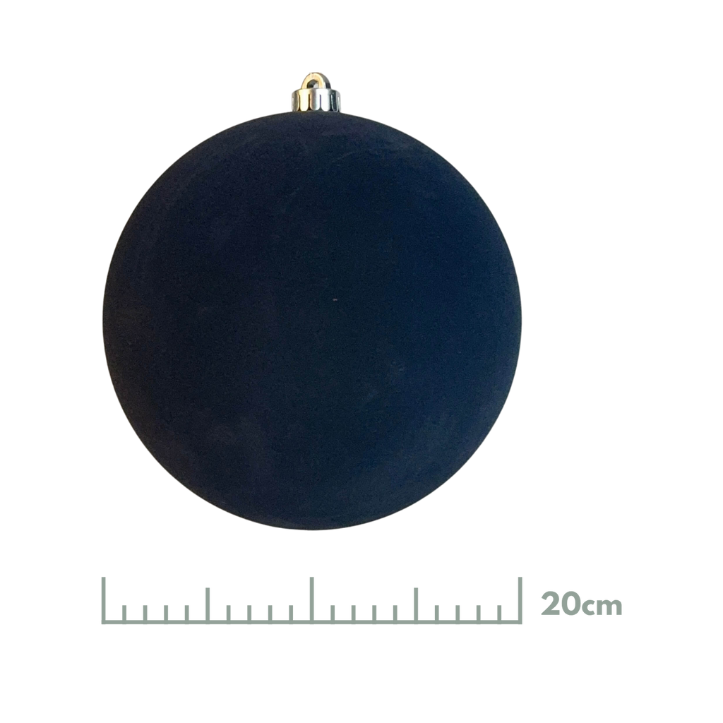 Esfera Terciopelo Negro, Medidas 15 cm/20 cm/25 cm/30 cm