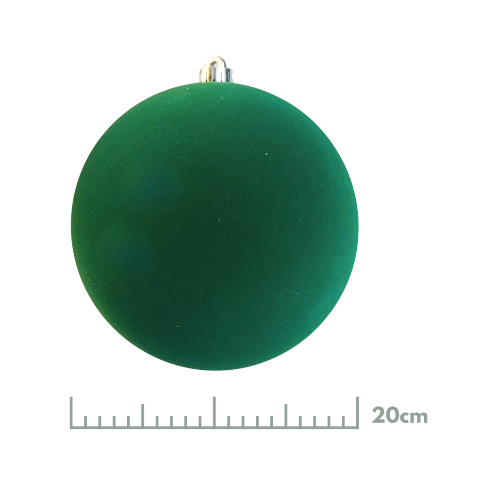 Esfera Terciopelo Verde, Medidas 15 cm/20 cm/25 cm/30 cm