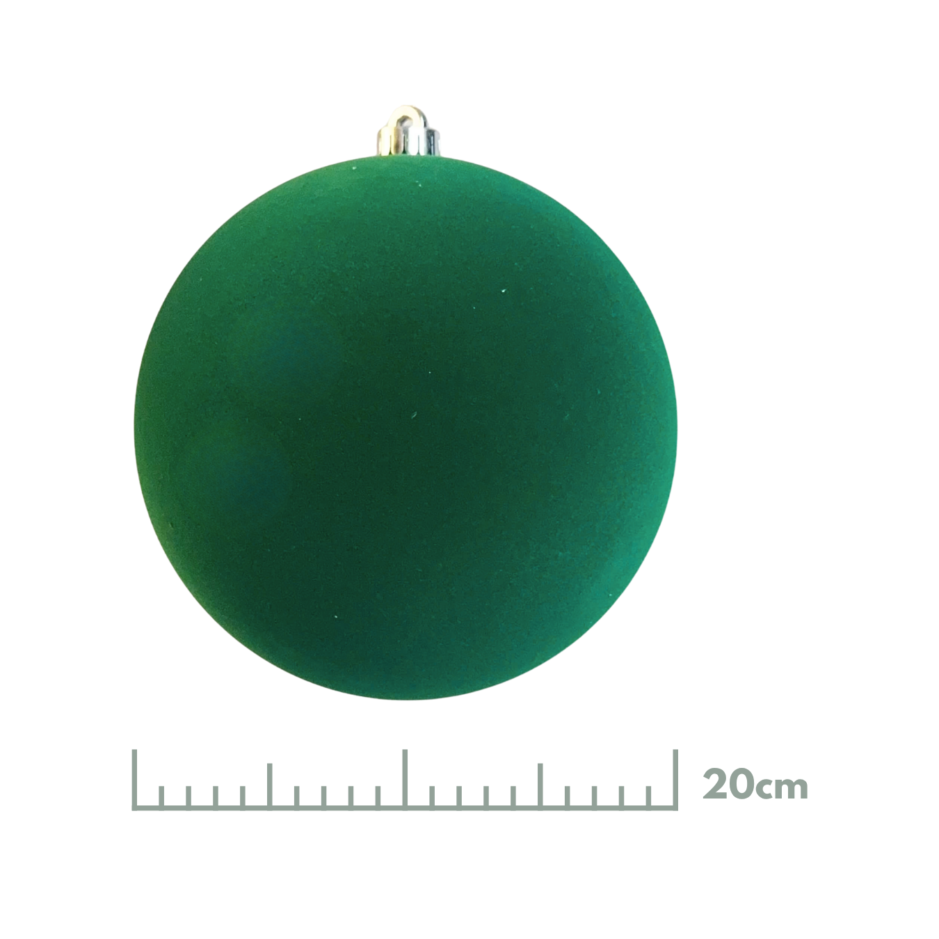 Esfera terciopelo verde, medidas 15 cm/20 cm/25 cm/30 cm