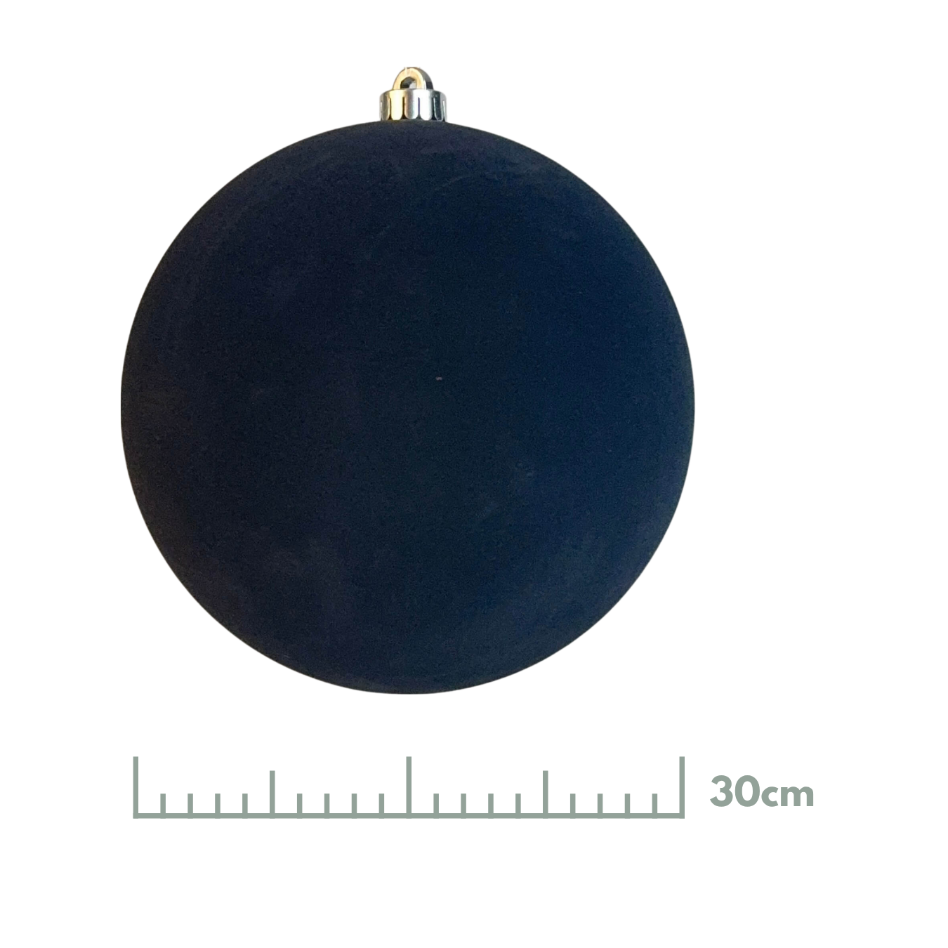 Esfera terciopelo negro, medidas 15 cm/20 cm/25 cm/30 cm
