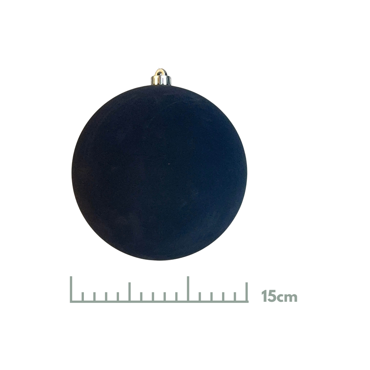Esfera Terciopelo Negro, Medidas 15 cm/20 cm/25 cm/30 cm