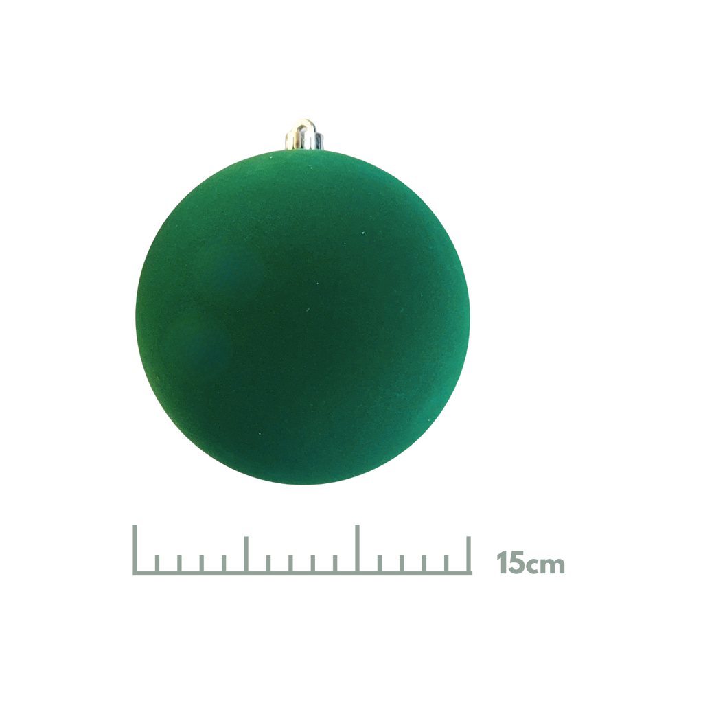 Esfera Terciopelo Verde, Medidas 15 cm/20 cm/25 cm/30 cm