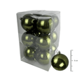 Paquete de Esfera Perlizada 8Cm 12Pz Oliva
