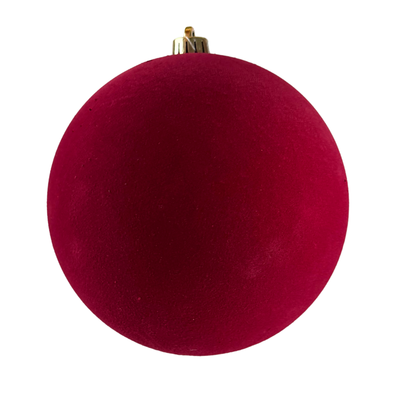 (BHK01319RDK) Esfera Terciopelo 25 Cm Rojo Oscuro