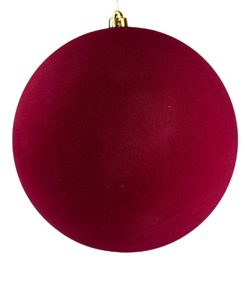 (BHK01320RDK) Esfera Rojo Oscuro 30 Cm Terciopelo