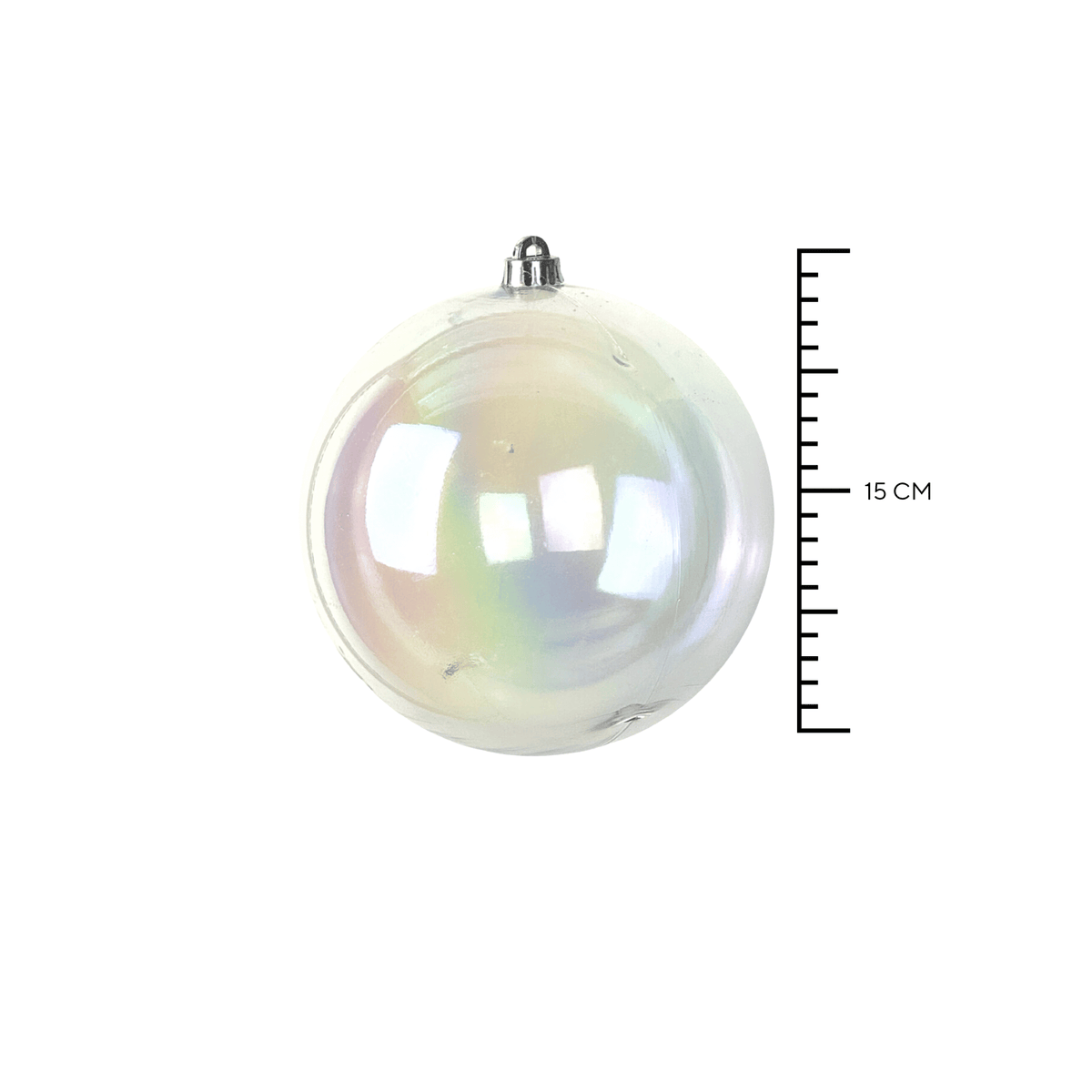 (Bhk01125S) Esfera 15Cm Plata Tornasol