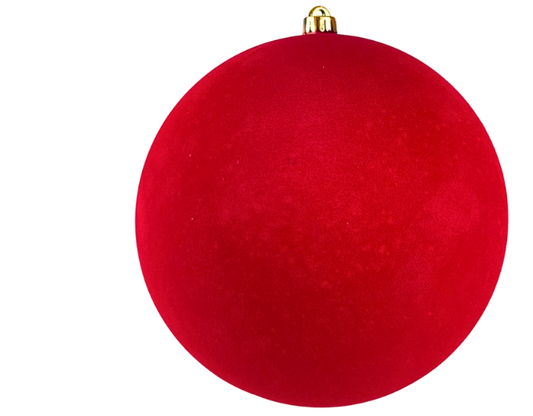 (BHK01320R) Esfera Terciopelo 30 Cm Rojo
