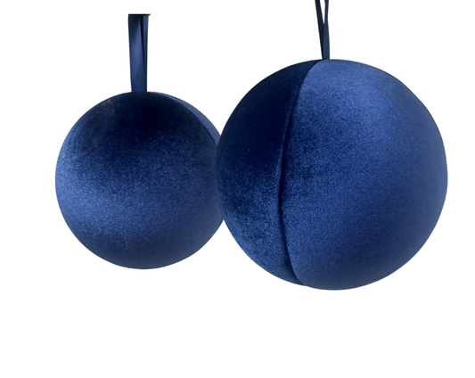 Esfera Terciopelo 17.5 y 25 Cm Azul Marino