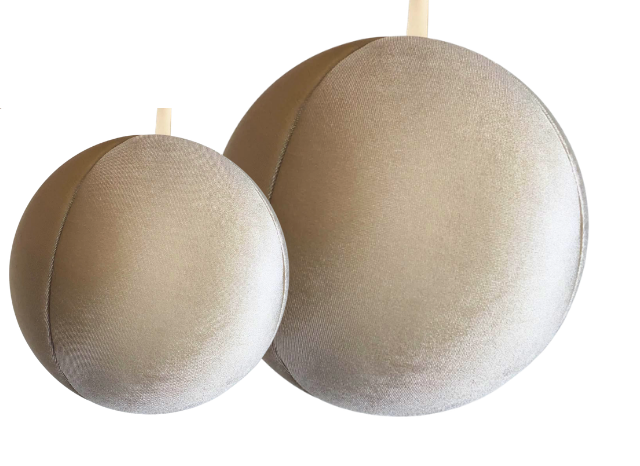 Esfera Terciopelo 17.5 y 25 Cm Beige