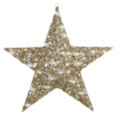 Estrella Mecate C/Luz de 30,40 y 50 Cm Champagne