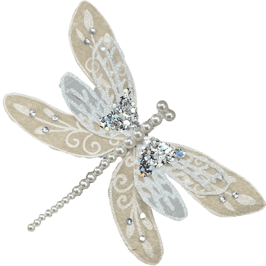 (Ccy00100ch) Libelula Brillante 20X18Cm Blanco champagne
