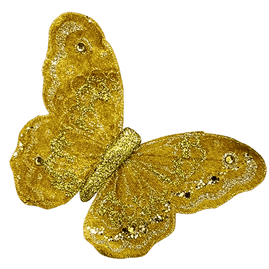 (Ccy00105G) Mariposa Brillante 15X12Cm Oro