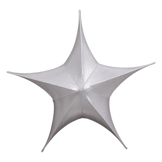 (COL0092PL) Estrella de tela 65 cm plata